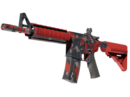 M4A4 | Пиксельный камуфляж «Красный»